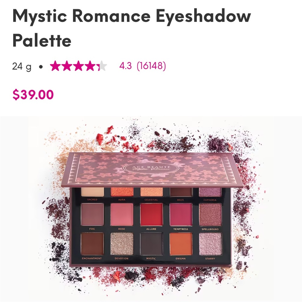 Ace Beaute Cosmetics “Mystic Romance” Eyeshadow Palette!